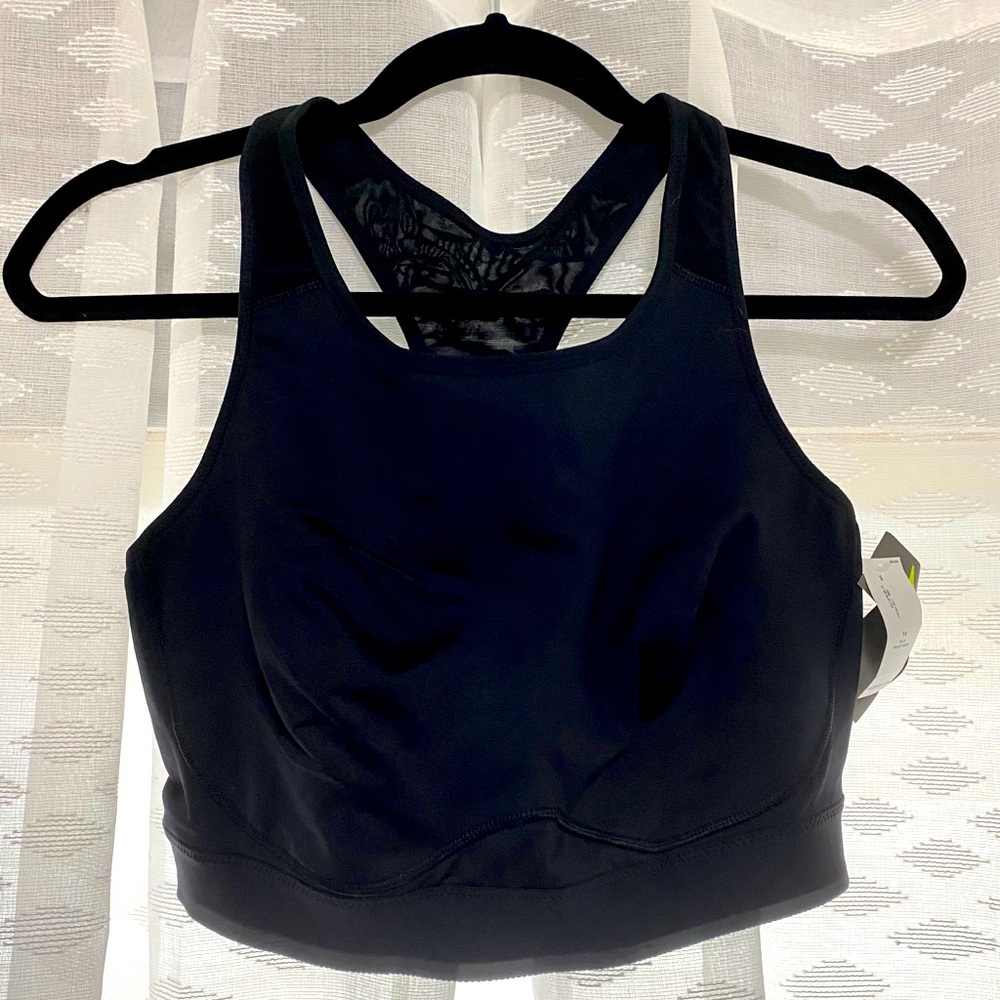 Old Navy Black High Neck Sports Bra Active